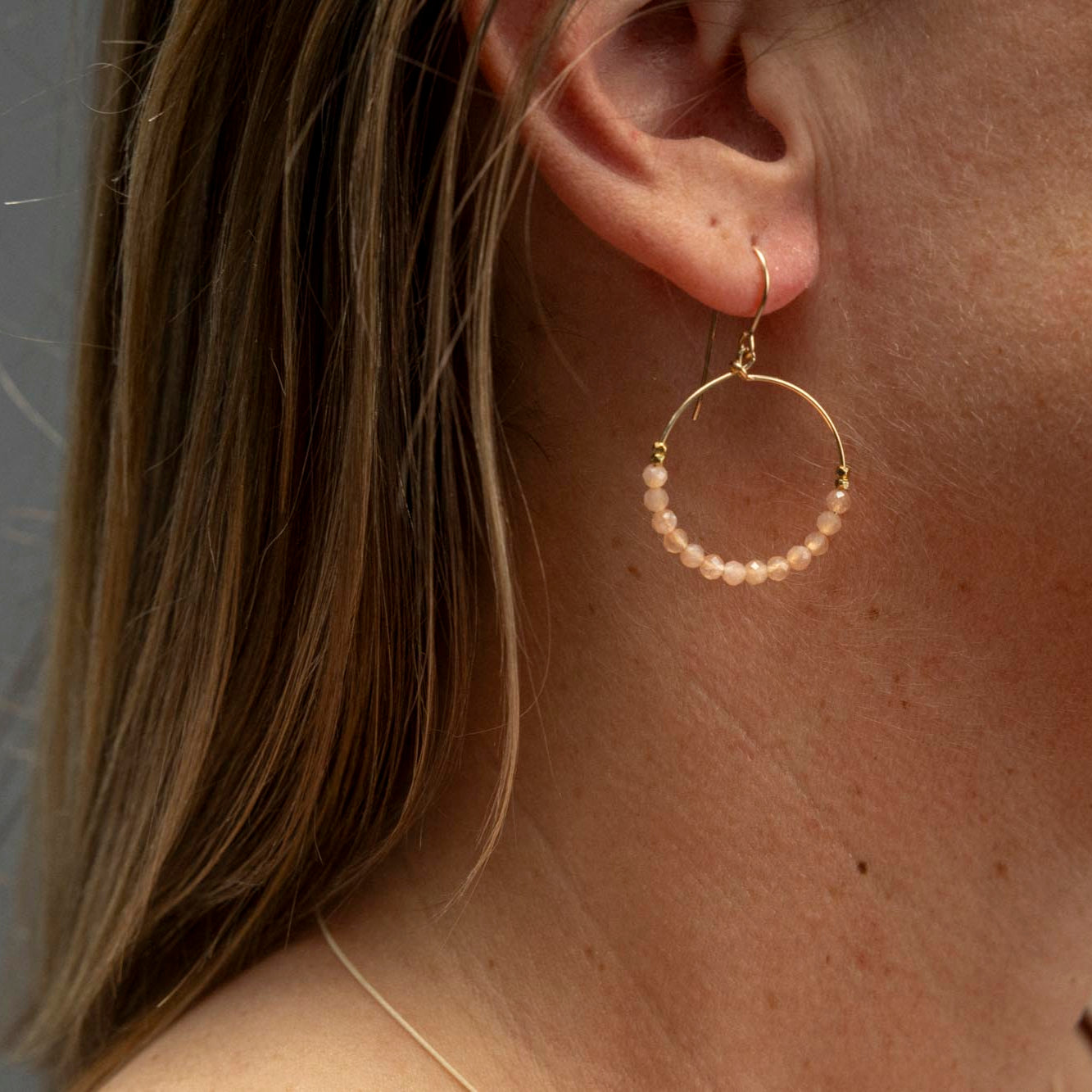 Amazonite HAHEI Hoop Earrings