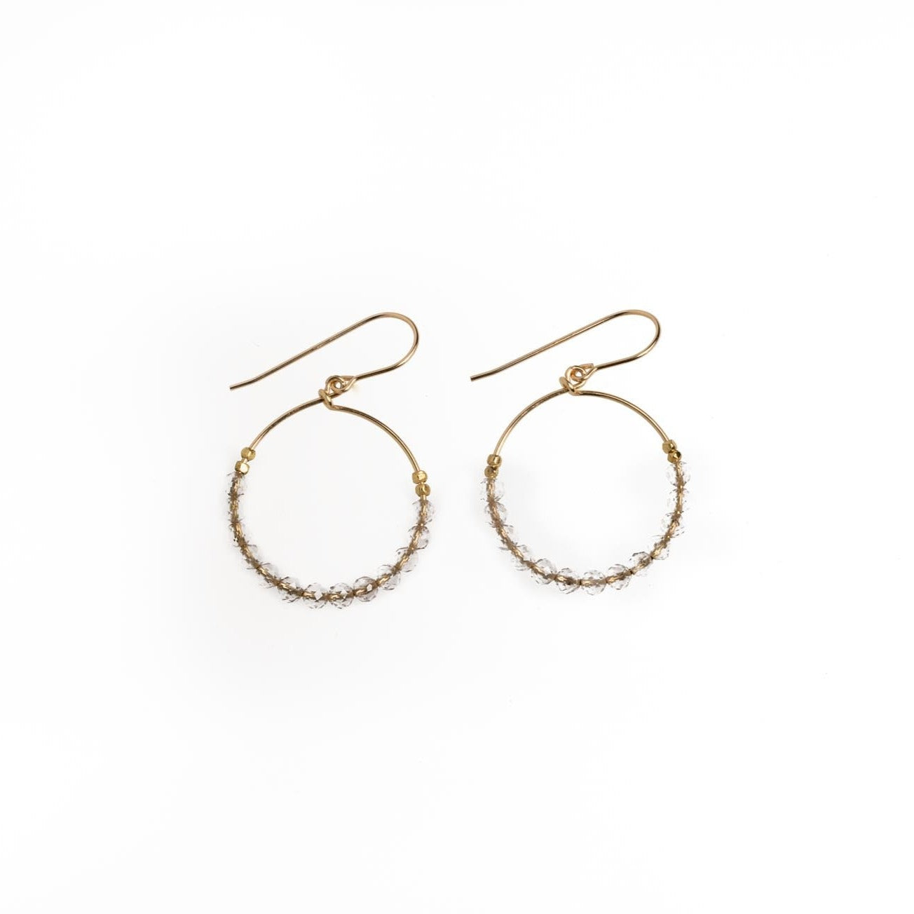 Rose Quartz HAHEI Hoop Earrings