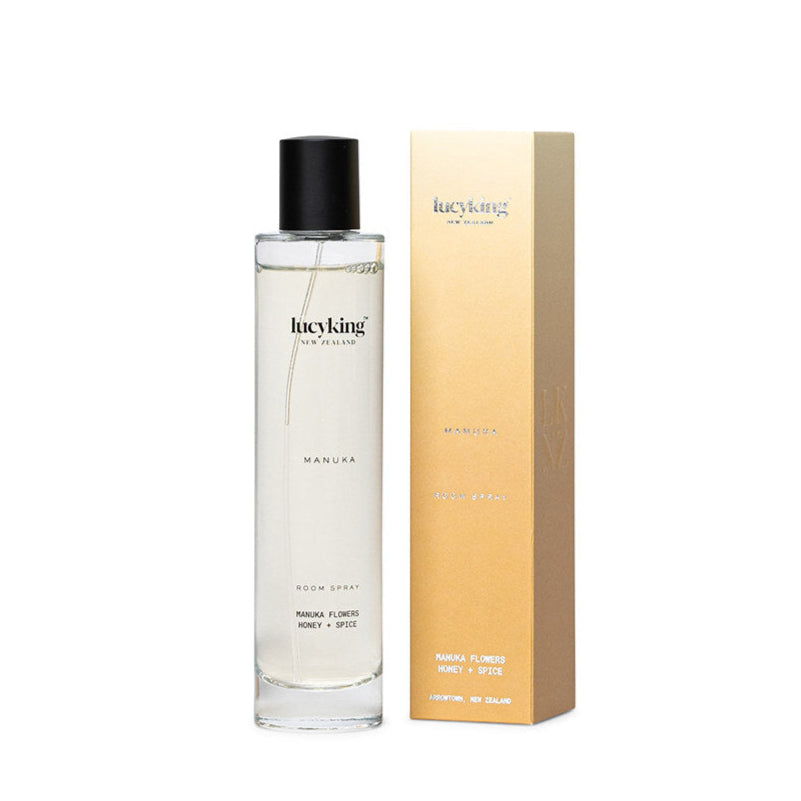 LucyKing room spray bottle with packging on white bacground