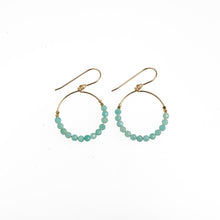 Load image into Gallery viewer, Amazonite HAHEI Hoop Earrings
