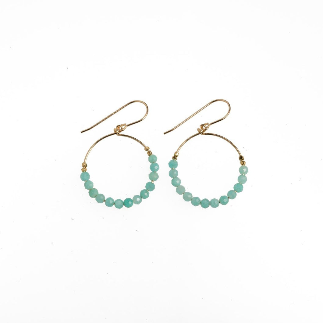 Amazonite HAHEI Hoop Earrings