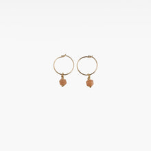 Load image into Gallery viewer, Peach Moonstone MOERAKI Charm Earrings
