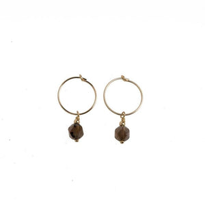 Smoky Quartz MOERAKI Charm Earrings