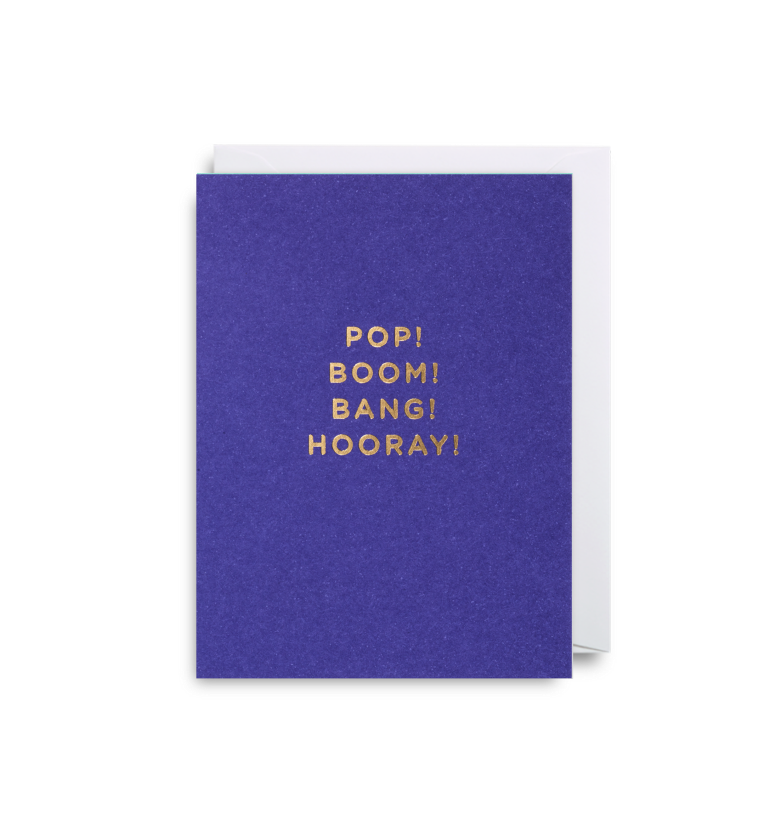 Pop Boom Bang Hooray Greeting Card