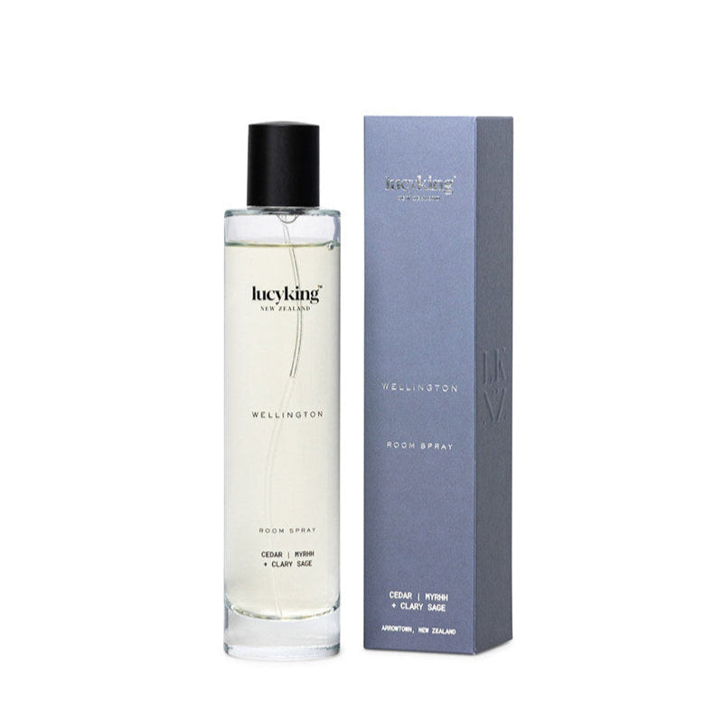 WELLINGTON room spray bottle with packaging on a white background